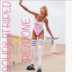 NWT SOLID&STRIPED RE/DONE The Venice One Piece Tie Dye Size S